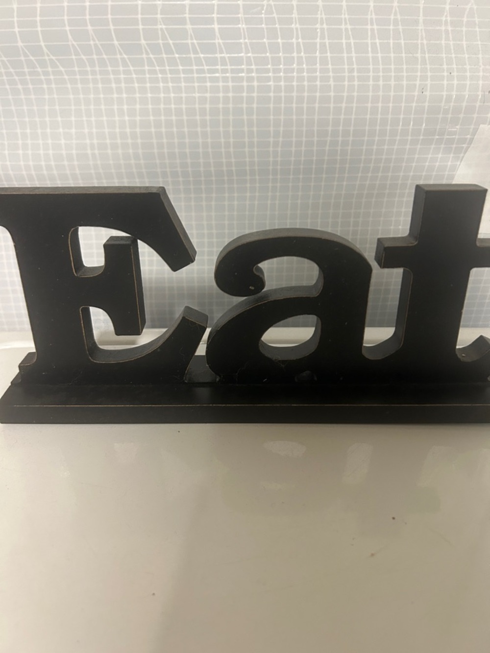 Unknown Brand Black 'Eat' Wooden Tabletop Sign